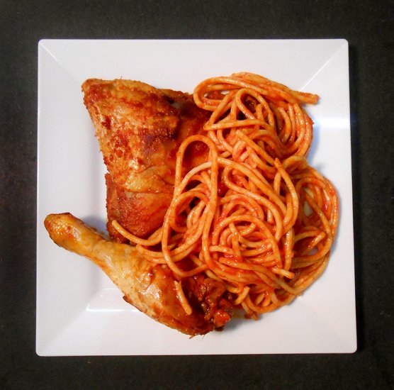 Spaghetti with chicken - Click Image to Close