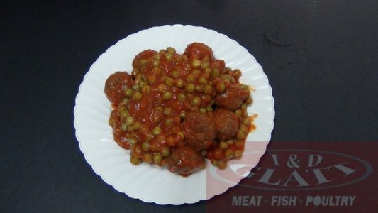 Meatball w/Green Peas in Sauce (13.69/lb)