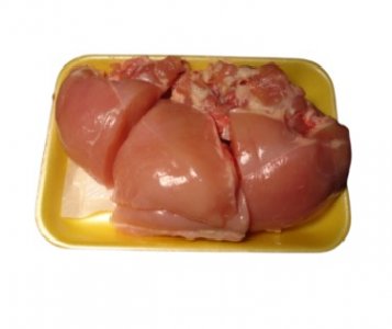 Chicken Breast No wings No skin Cut in 1/2
